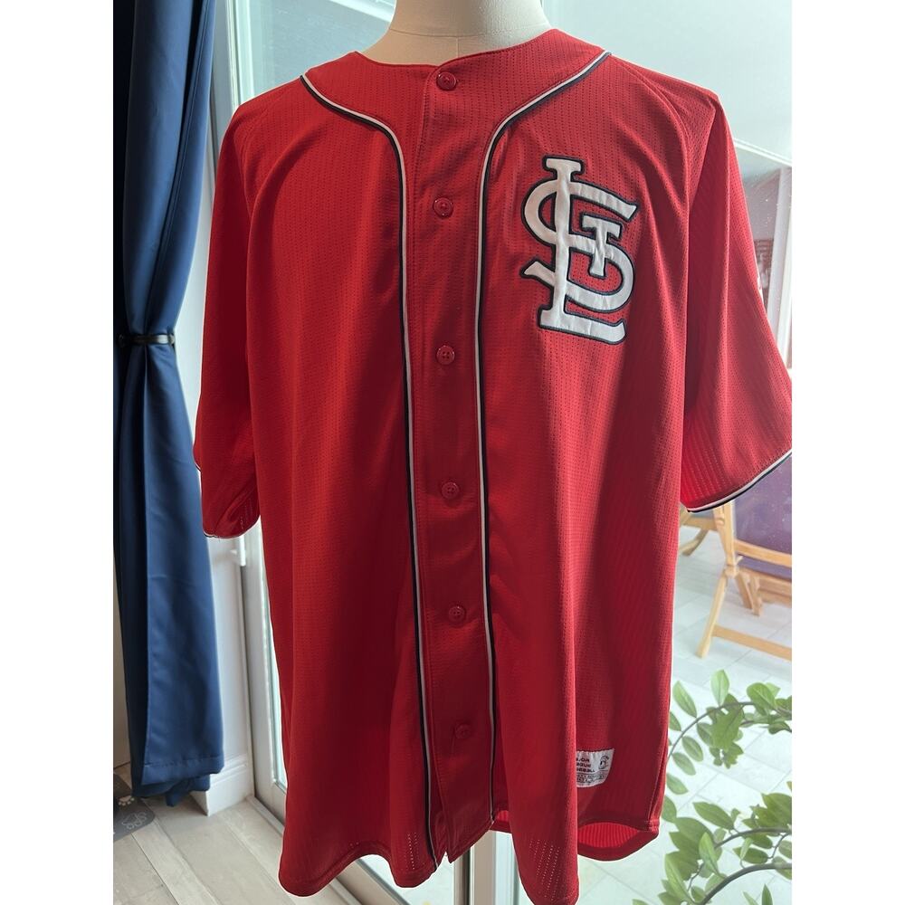 NWT Mens Dynasty XL -ST. LOUIS CARDINALS MLB Red Baseball Jersey Shirt MLB